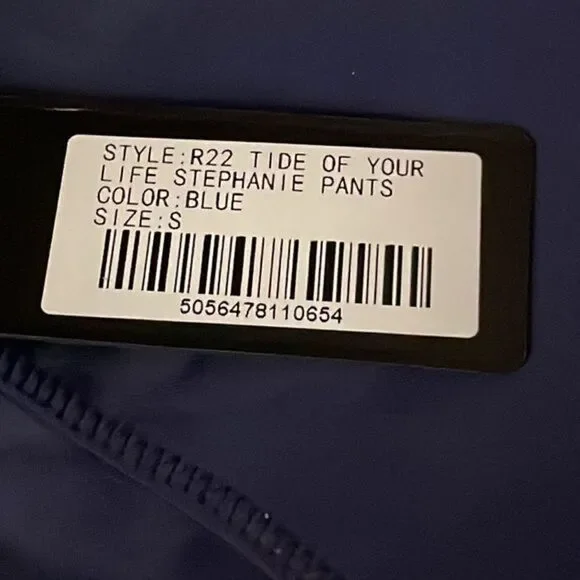 Paper London Stephanie Tide of Your Life Bikini Bottom Navy Blue Sz Small
